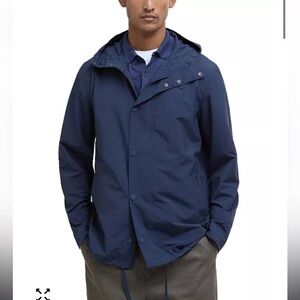 Barbour Jacket Raincoat Quay Showerproof Tartan in Navy